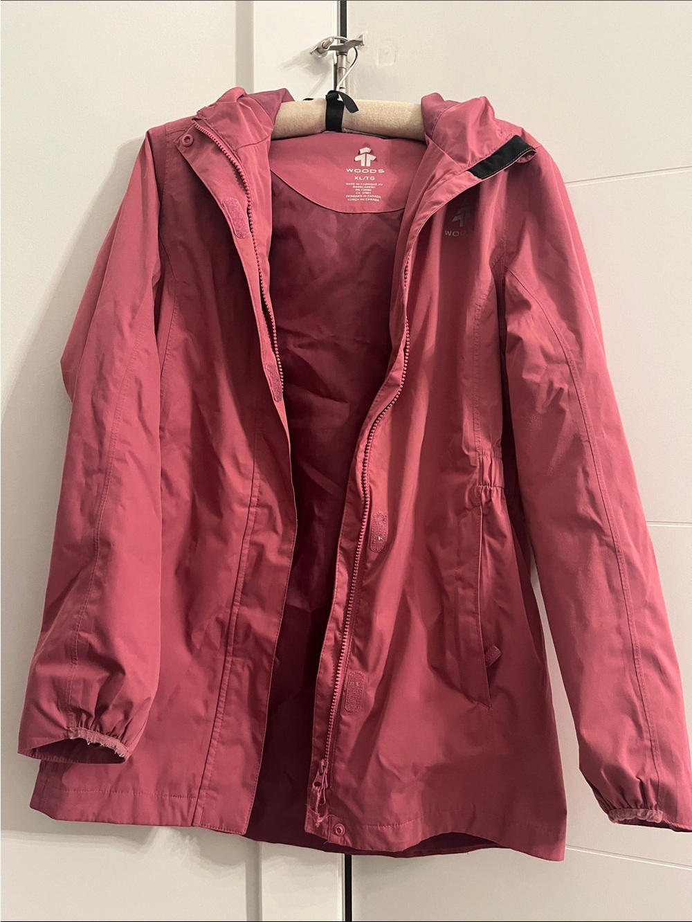 Woods Kids' Dusky Pink Hooded Raincoat